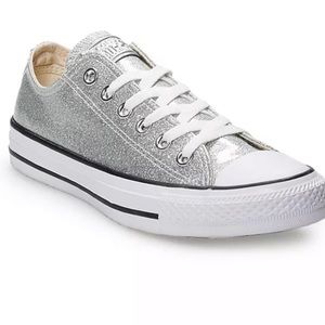 silver glitter converse womens 